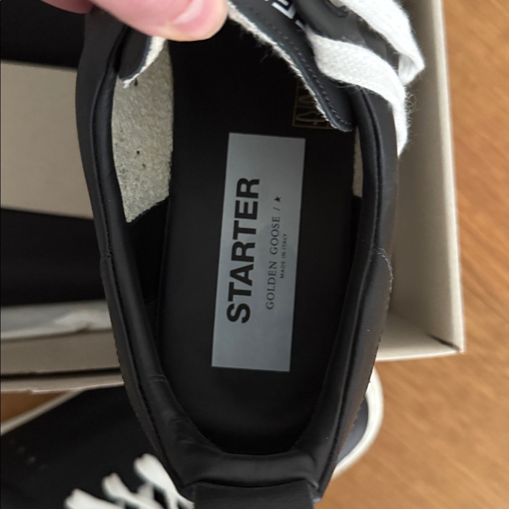 Mens Golden Goose Sneakers Starter Col A4 Black-White Sole 43 - Picture 4 of 12
